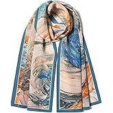 SHIROUYU 100% Mulberry Silk Women's 55”*14” Long Scarf Headscarf and Neck Scarf - Rectangular Hair Towel with Gift Packed