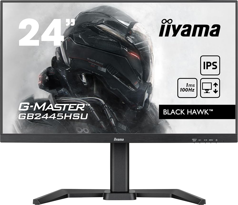 iiyama GB2445HSU-B1 23.8" IPS 100Hz Full HD Monitor 1x HDMI 1x DisplayPort HAS
