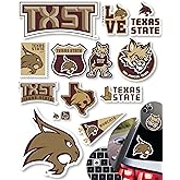 Texas State Stickers for Gift, Car, Water Bottle, Laptop, and Phone for TXST Football Fans and University Graduates (Texas State Bobcats)