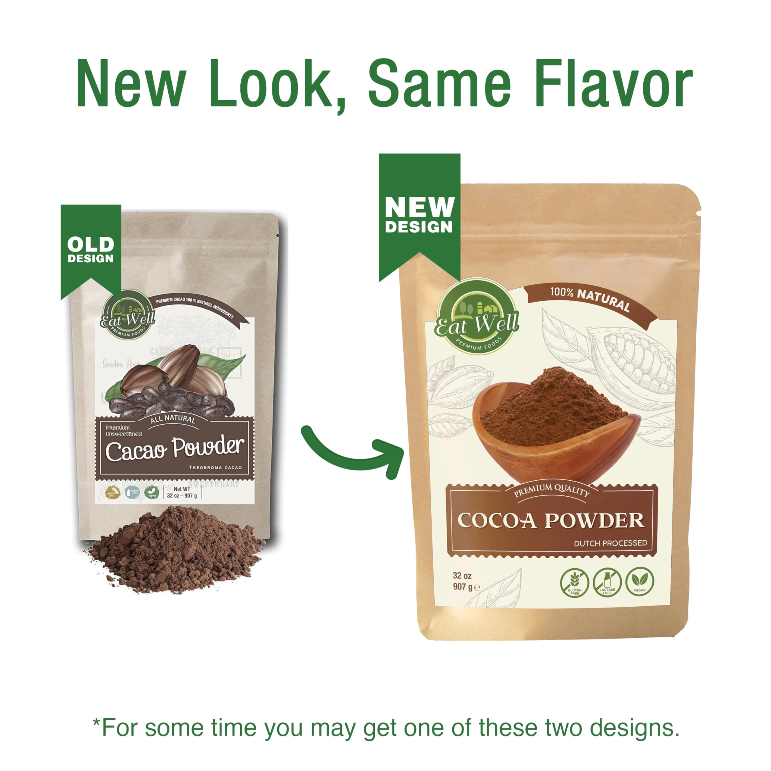 Eating Powder Mua Eat Well Premium Unsweetened Cacao Powder - 32 oz | Dutch Processed ...
