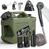 Widitn Portable Camping Shower with Water Jug, Electric Rechargeable Camping Shower, 5-Gallon Food Grade Water Containers, Ou