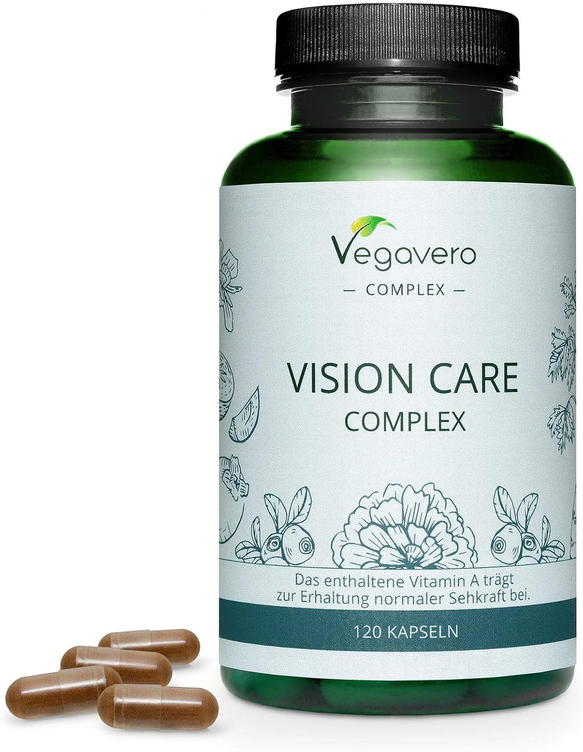 Vegavero Eye Vitamins Supplements, 120 count (Pack of 1)
