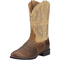 Bottes Western Ariat Heritage Roper Homme – Taille US 8 (EU 40.5) – Cuir Noir, Bout Rond