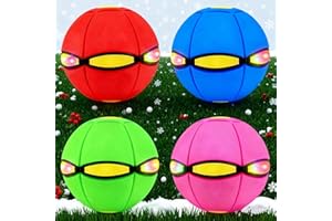 4Pack Magic Metaball, Interaction Magic Flying Saucer Ball, Dual Form Freely Switchable with 6 Light, Suitable for Indoor & O