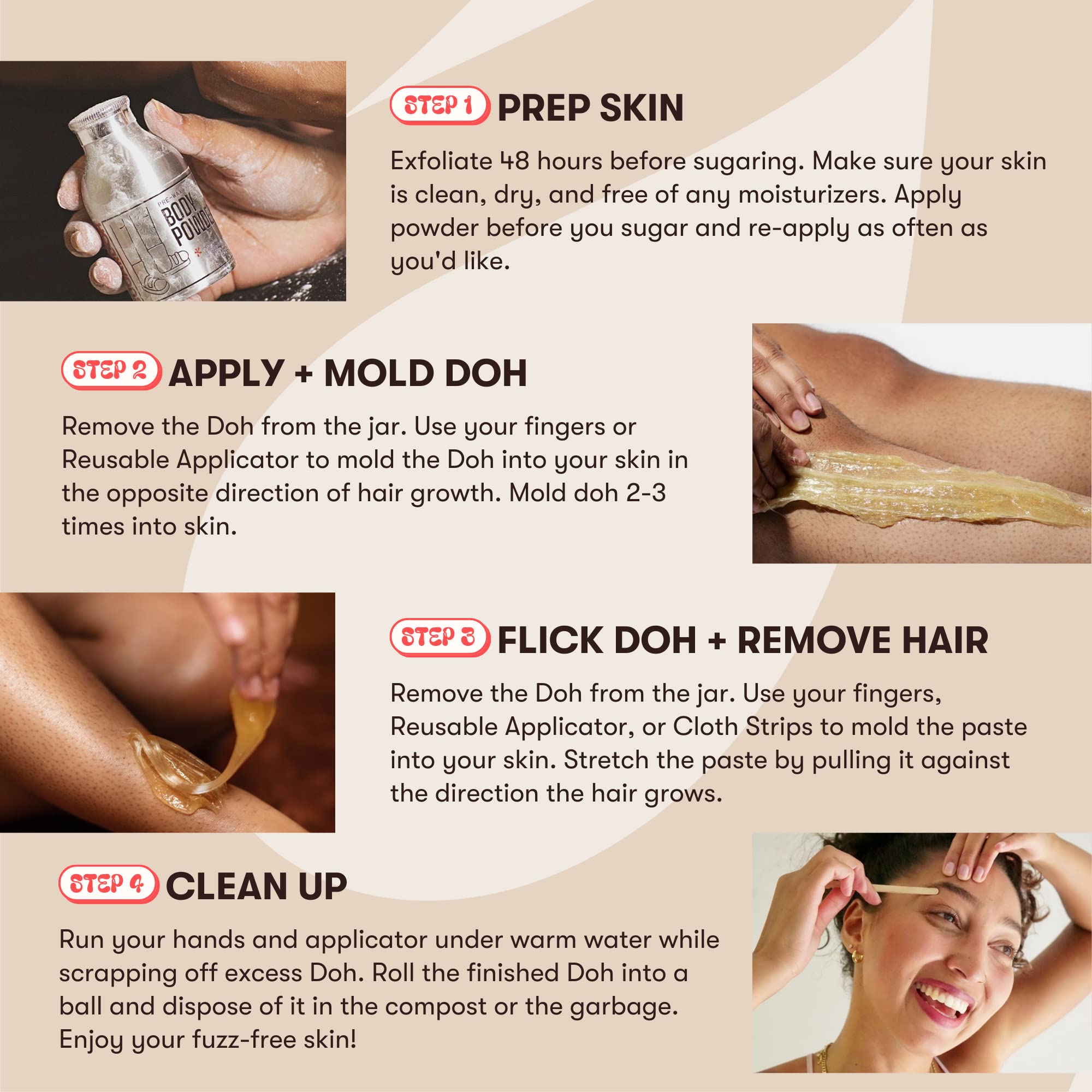 SUGARDOH Sugar Waxing Kit for Women As Seen On Shark Tank (Mini Kit Firm) Face, Arms, & Legs, Sugar Wax Hair Removal- Sugaring Tiktok Viral Products- Bikini Wax Kit for Women - Sugaring Kit