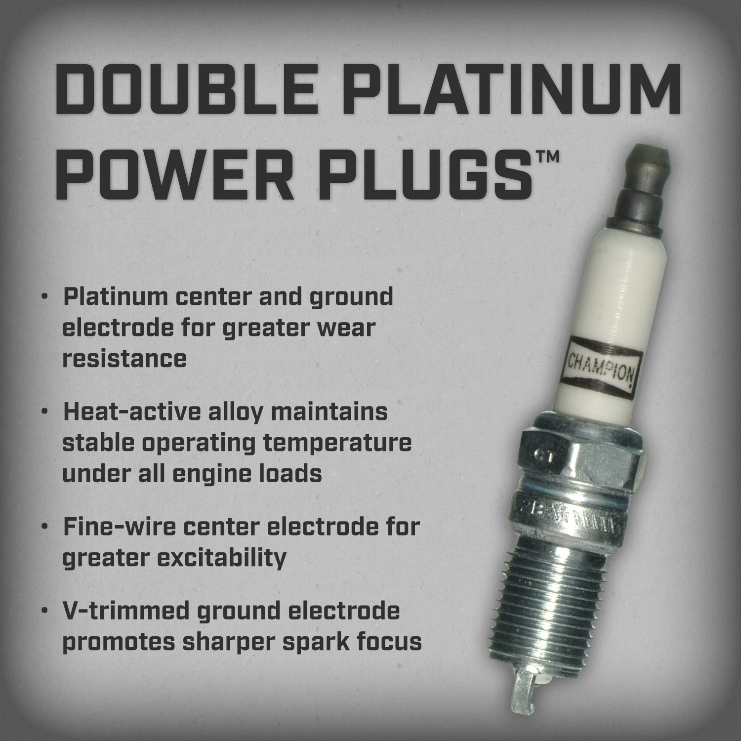 Amazon.com: Champion 7963 Double Platinum Power Replacement Spark Plug,  (Pack of 1): Automotive