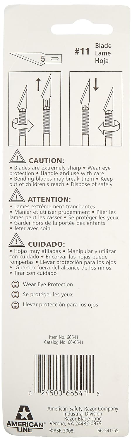 American Line 66-0541CT #11 Hobby Carbon Blades, 5 Plus Handle ... American Line 66-0541CT #11 Hobby Carbon Blades, 5 Plus Handle ...