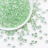 Kaiyuan Dynasty 892pcs Fake Crystal Ice Rocks Green Acrylic Ice Rock Plastic Crushed Ice Rocks for Vase Fillers Fish Tank Dec