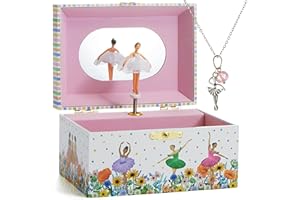 ABI + OLIE Ballerina Musical Jewelry Box for Girls, Music Box for Dance Recital Gifts for 4+ Year Old Girl, Little Girls Jewelry Box
