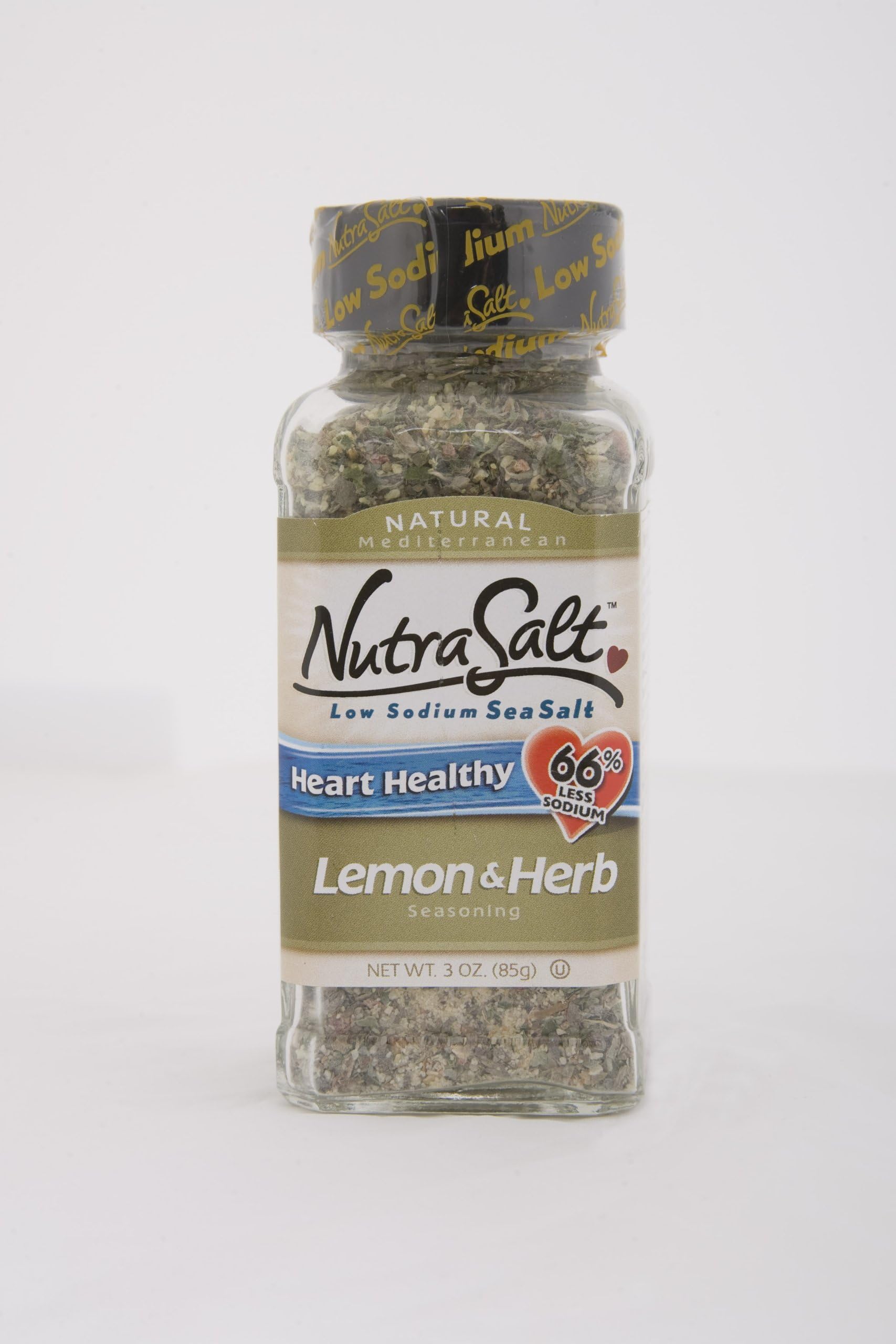 NutraSalt Lemon Herb, 2.25-Ounce Containers (Pack of 6)