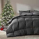 WENERSI Goose Feather Down Fiber Comforter Queen Size,100% Organic Cotton Duvet Insert,All-Season Luxury Duvet Insert with Baffle Box Design, 750+Fill Power Hotel Collection Bedding Comforter