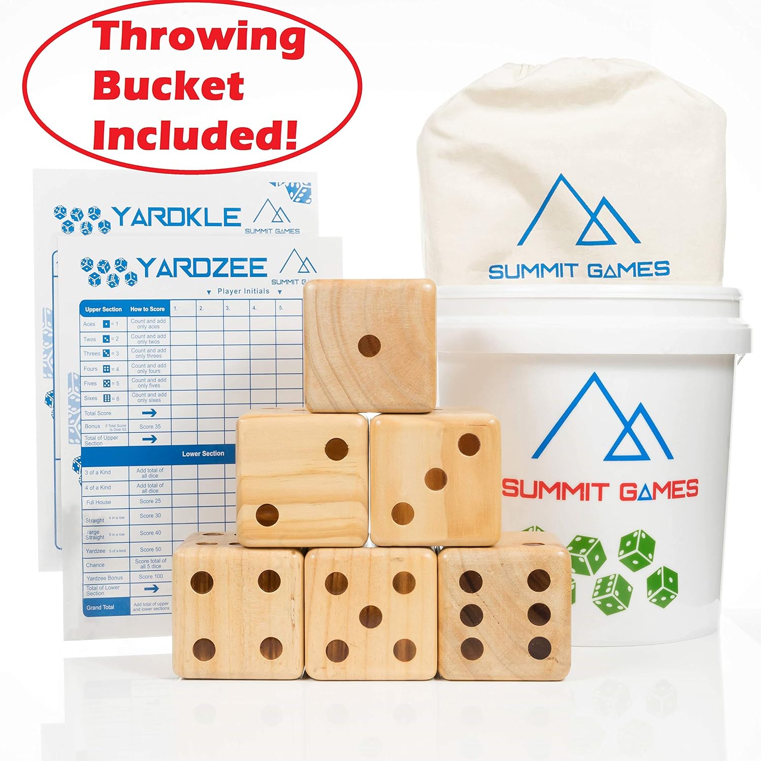 Best Giant Dice-Wooden Set For Yard And Lawn Games