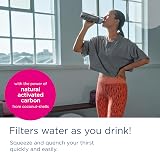 BRITA Active Sports Water Filter Bottle 600ml Dark Blue with 2 MicroDisc Filters view 2