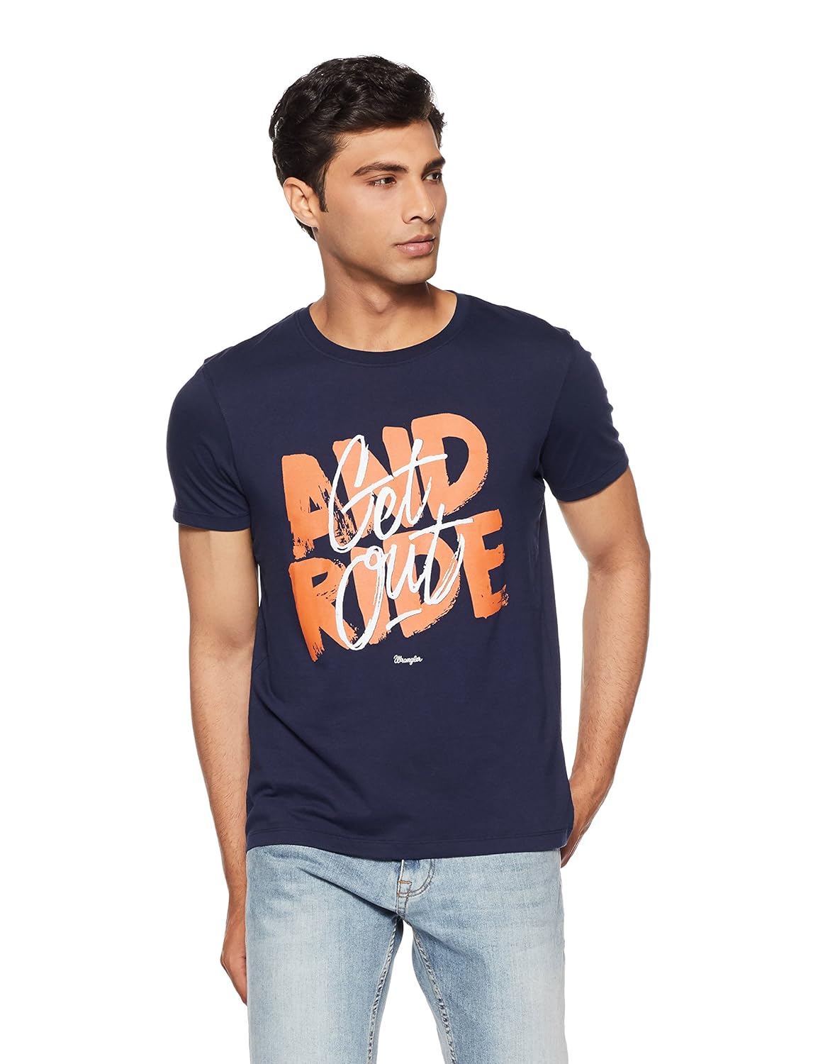 wrangler men's solid regular fit t-shirt