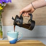 Café Olé Style Cafetière 600ml 2 Cup Plastic Glass French Press Black view 3