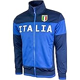 Men's Italy Jacket, Full Zip Italia Soccer Track Jacket With Zipper Pockets