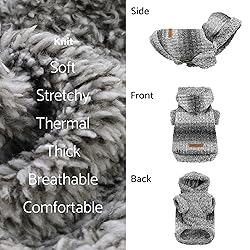 Fitwarm Fuzzy Dog Sweater, Knitted Winter Dog