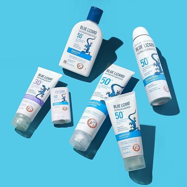 BLUE LIZARD SENSITIVE FACE MINERAL SUNSCREEN WITH ZINC OXIDE AND HYDRATING HYALURONIC ACID, SPF 30+, WATER RESISTANT, UVA/UVB PROTECTION WITH SMART CAP TECHNOLOGY – FRAGRANCE FREE, 1.7 OZ.