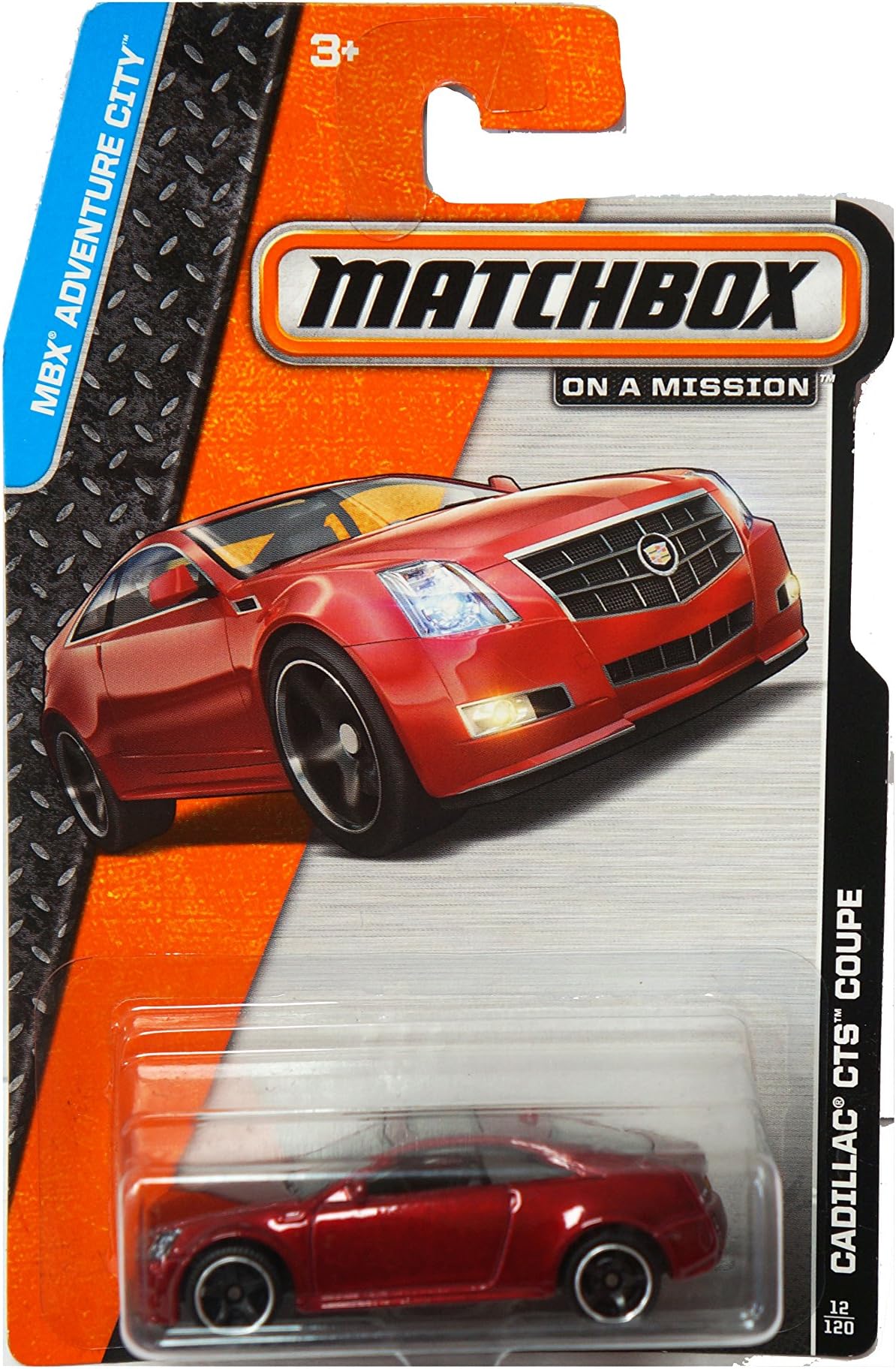 Adventure City Matchbox On A Mission MBX Die-Cast 12/120 Red Cadillac CTS Coupe Car Replica Vehicle Mint Condition On Original Card Shop Stock Room Find