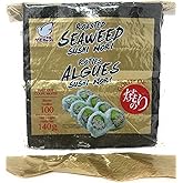 Heiwa Roasted Seaweed Sushi Nori - Gold- 100 Half Cut Sheets - 140 Grams