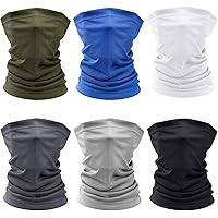 6 Pieces Face Cover Sun UV Protection Face Mask Neck Gaiter Scarf Sunscreen Breathable Bandana for Hot Summer Cycling…