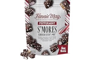 Fannie May, Premium Dark Chocolate, S'mores Peppermint Snack Mix, Holiday Gift Bag, 5 Oz