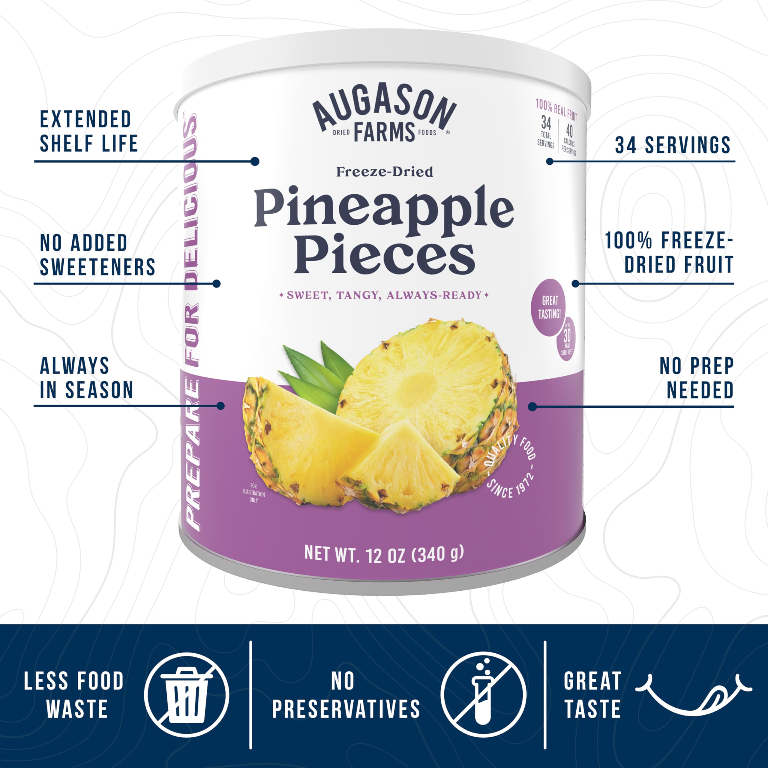 Mua Augason Farms Freeze Dried Pineapple Pieces Can, Emergency Food ...