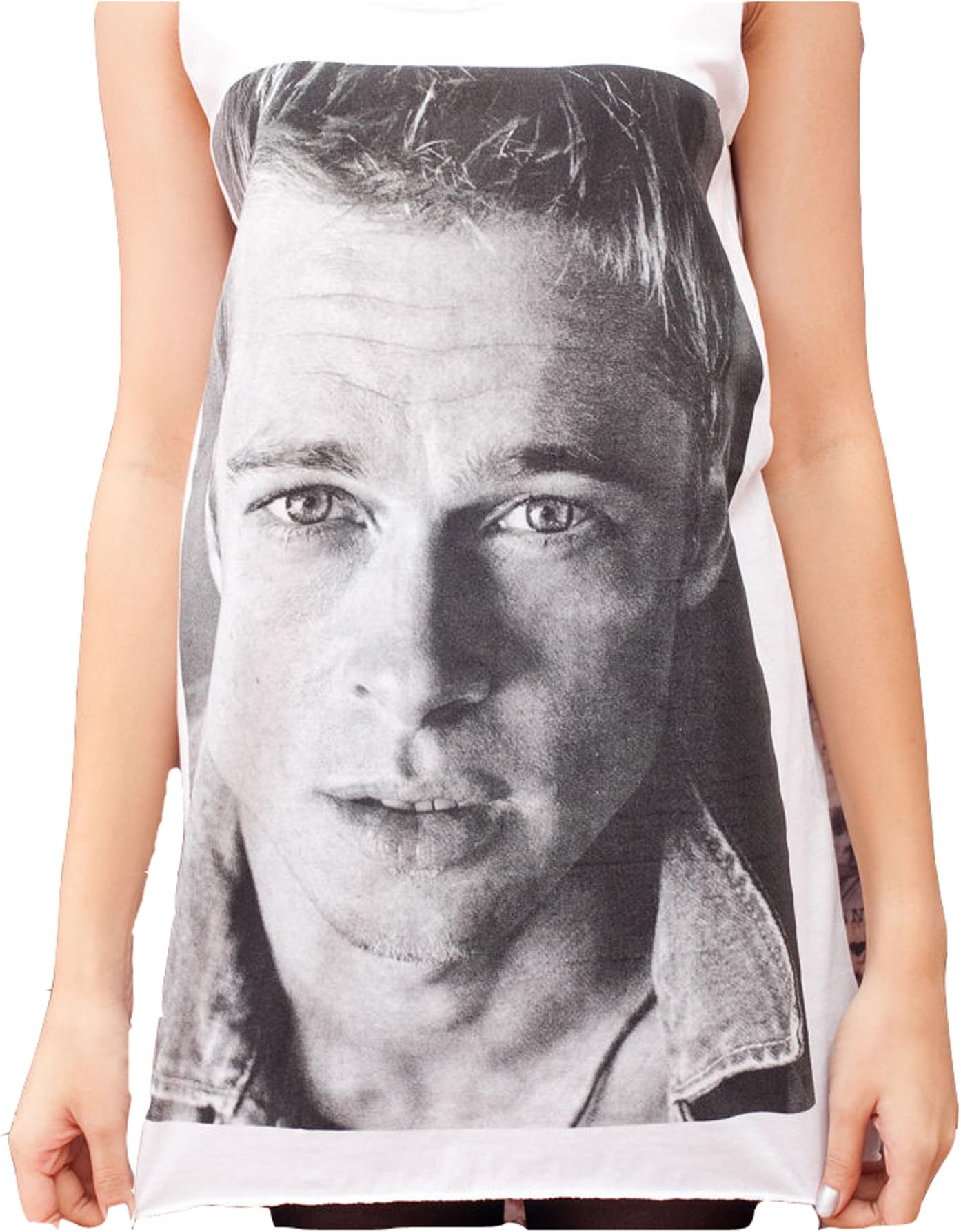 TTM60 Brad Pitt US Actor Movie Model t0 WOMEN T-SHIRT DRESS Tank TOP Tunic