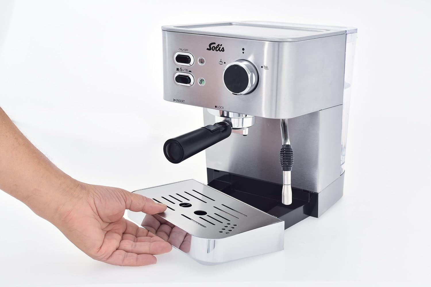 Solis Primaroma Independiente Semi-automática Máquina Espresso 1.5L Acero  Inoxidable Independiente, Máquina Espresso, 1,5 L, De café molido, 1050 W,  Acero Inoxidable Cafetera Café y té Hogar y cocina futakuchi-hakata.com