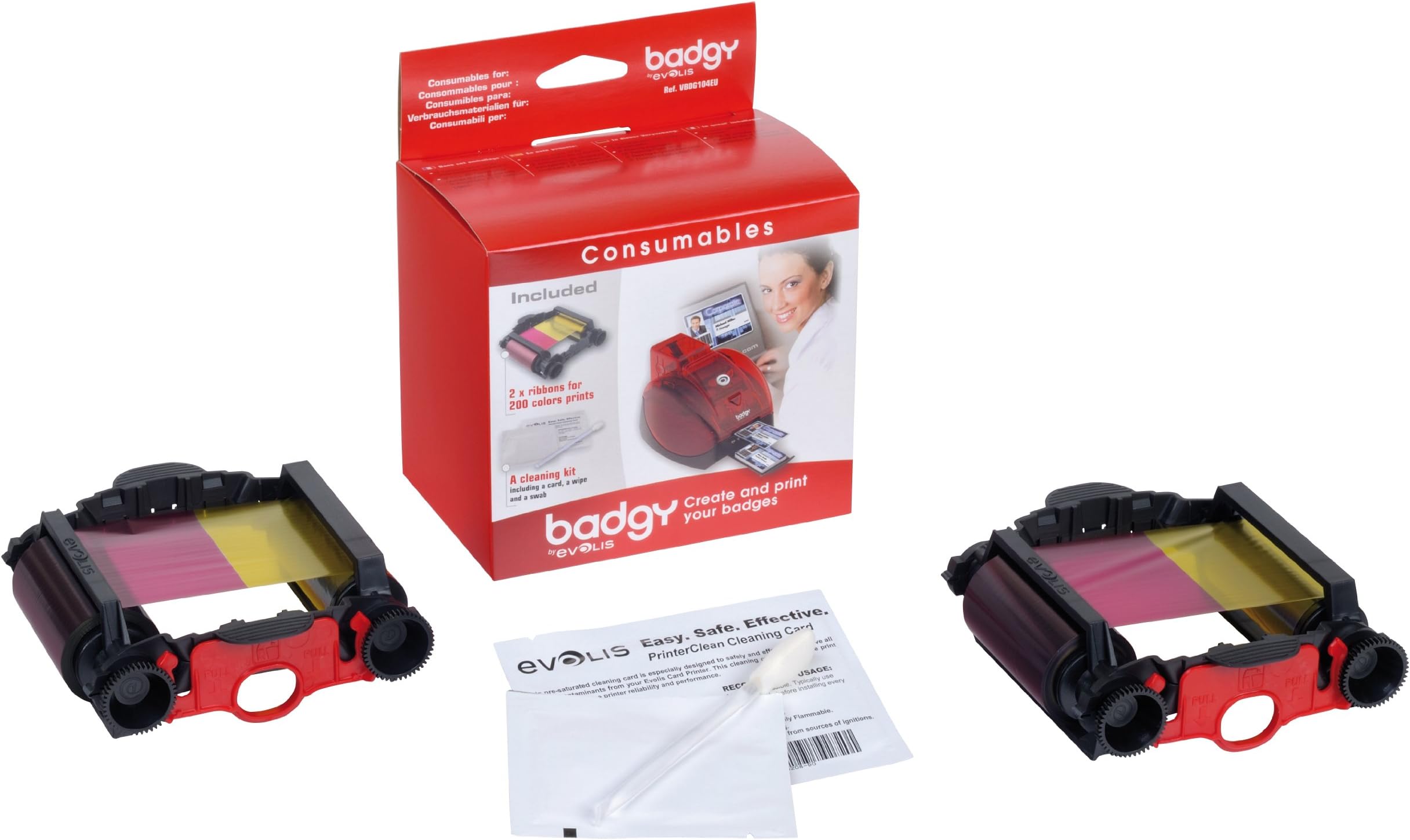 Badgy Ribbons for Printing Solution (2 pack)