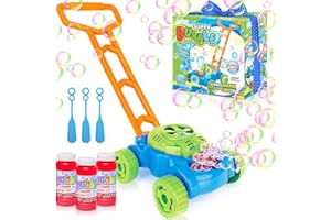 ArtCreativity Bubble Lawn Mower for Toddlers 1-3, Kids Bubble Machine for 1 Year Old Boy Gifts, Xmas Gifts for Kids, Bubbles 