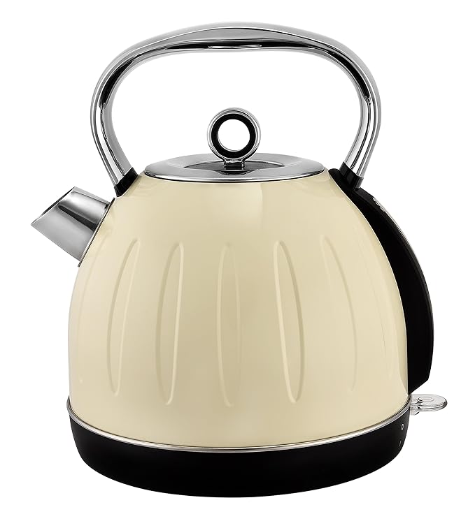 Team Kalorik Retro, Stainless Steel Kettle, 1.7 Litre, 2200 W, Particle