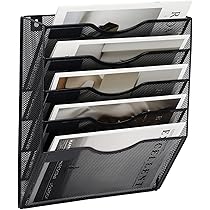 EasyPAG 10 Pocket Mesh Wall File Organizer - Vertical Hanging