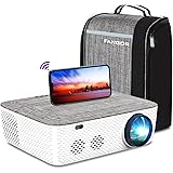 5G WiFi Projector 4K Supported - FANGOR 8500L Native 1080P Projector Bluetooth Outdoor Movie Projector / Full Sealed Design/D