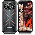 DOOGEE S Cyber Rugged Smartphone, Android 14, 10800mAh Battery Rugged Phone, 20GB RAM +256GB ROM, Expandable to 1TB, 6.58” FHD+ IPS, 50MP AI Camera, Dual SIM 4G, Face Unlock, NFC, OTG(Red)