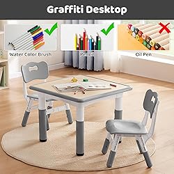 CuFun Kids Table & Chairs Set (2 Chairs) Height