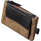 ALPAKA Zip Pouch Coin - Compact EDC Card Holder and Cash Wallet - RFID Blocking Minimalist Travel Wallet - Weatherproof Coyote Brown X-Pac VX21 Fabric