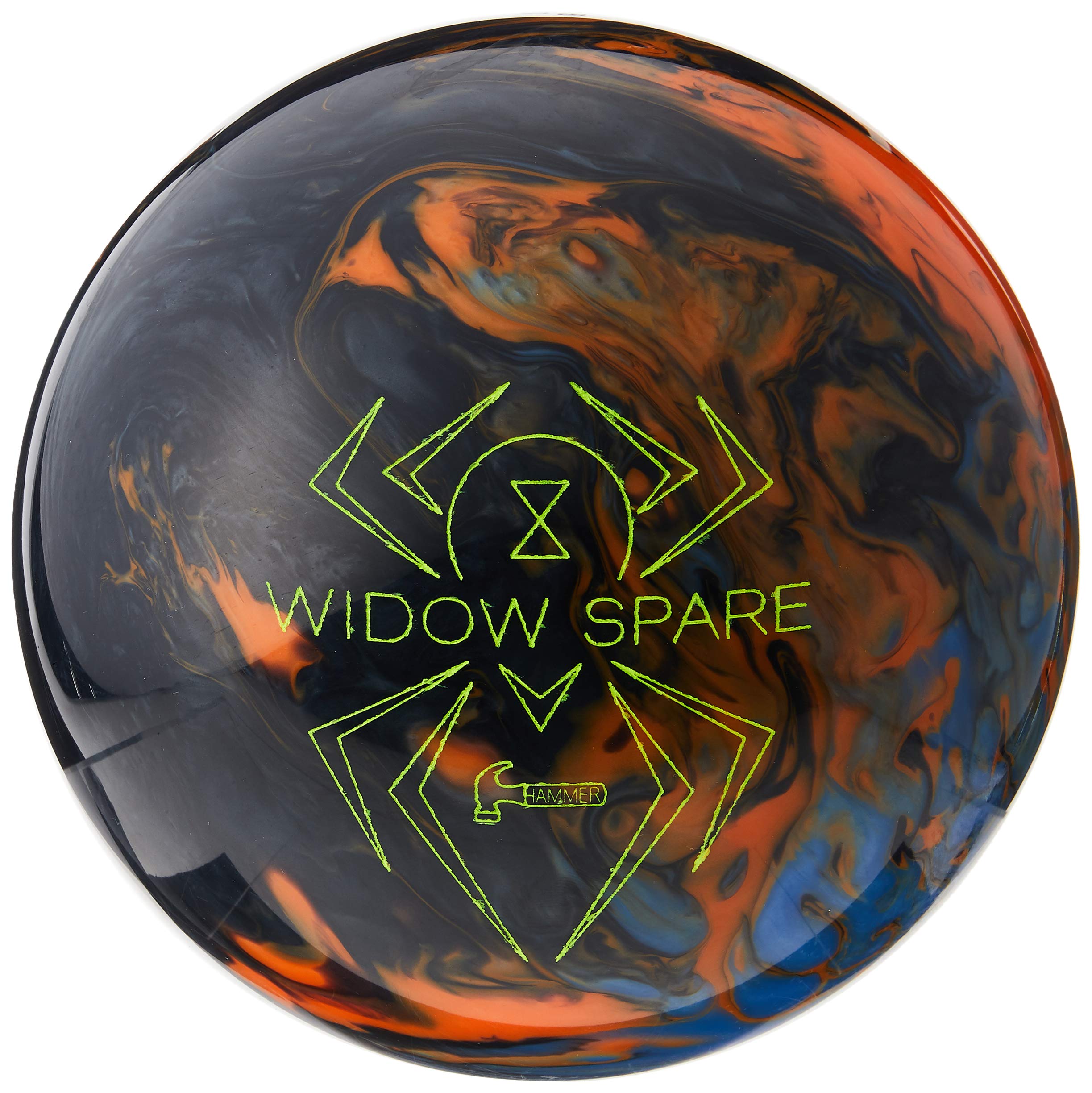 Hammer Black Widow Spare Bowling Ball Blue/Orange/Smoke, 13lbs in