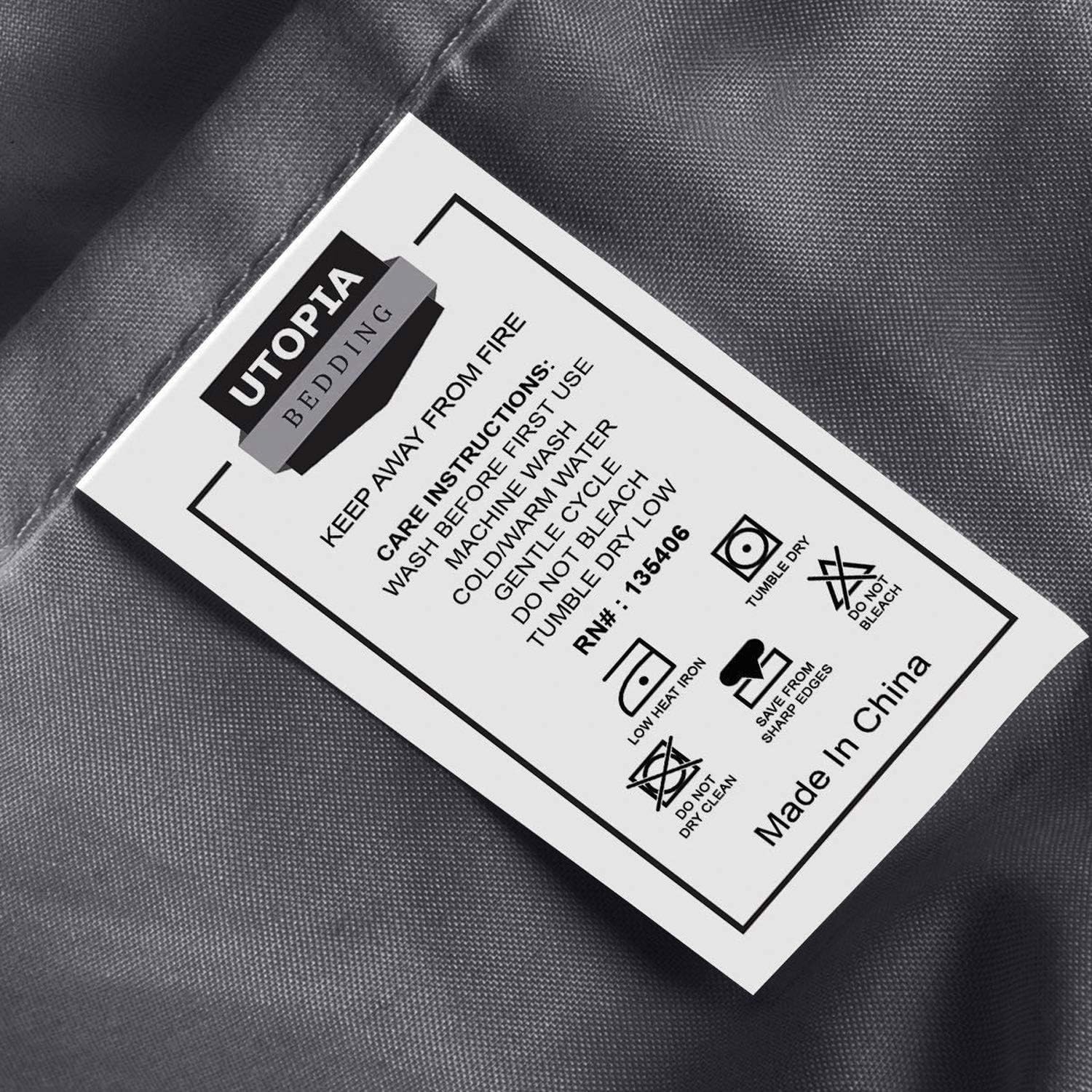 Utopia Bedding Bed Sheet Set - 4 Piece Queen Bedding - Soft Brushed Microfiber Fabric - Shrinkage & Fade Resistant - Easy Care (Queen, Grey): Home & Kitchen