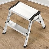 KADAX Aluminium Folding Step Ladder 125kg Non-Slip Double-Sided 2 Step Household view 9