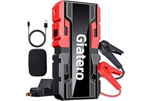 Giatero 001 4000A Car Jump Starter, 12V Battery Jumper Starter Portable Jump Box(10.0L Gas/8.0L Diesel), Jump Start Battery Pack with 3 Modes Flashlight, Power Bank with USB Quick Charge & Type C Port