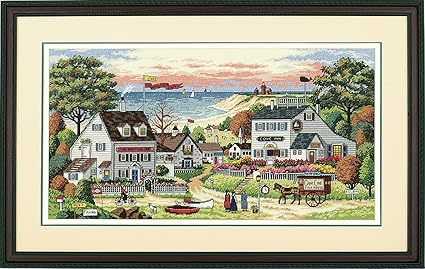 Amazon Com Dimensions Cosy Cove Cross Stitch Kit