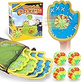 Dolanus Toss and Catch Games - Throw Catch Velcro Ball Set with 4 Paddle, 4 Balls, Toys for Kids Outdoor Outside Pool Sand Beach Activities, Birthday Gifts for Ages 3 4 5 6 8 12 Year Old Boys Girls