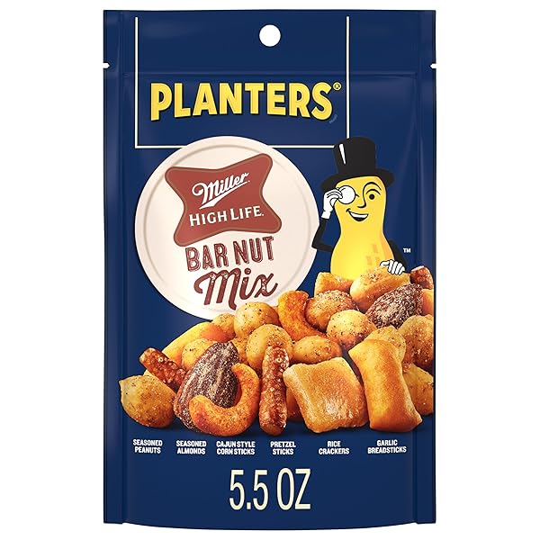 PLANTERS TRAIL MIX MILLER HIGH LIFE BAR NUT...
