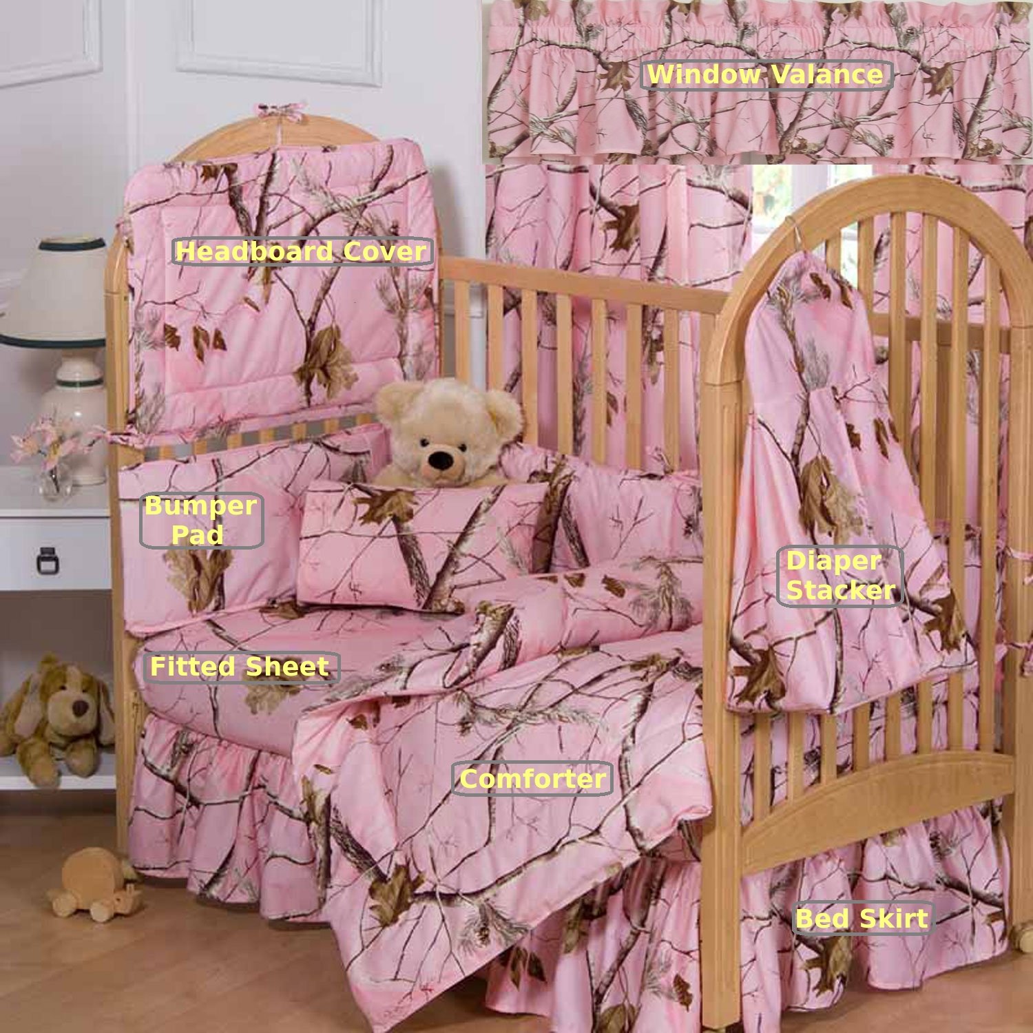 camo crib set
