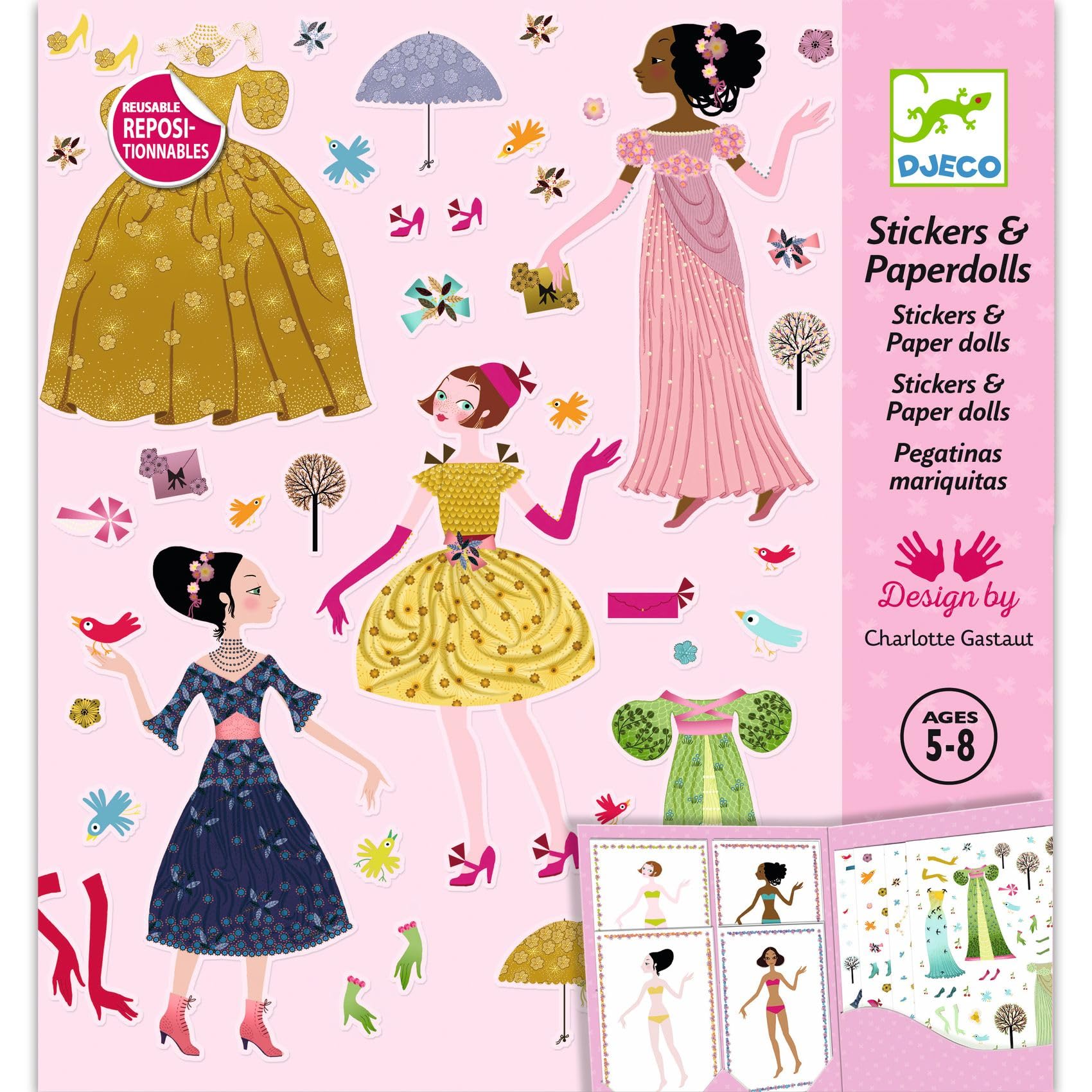 Djeco - Paper dolls - Dresses through the seasons