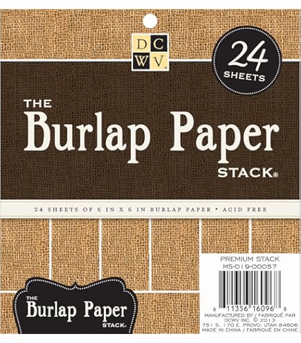 Amazon.com: Burlap Craft Sheets (6 Pack) 100% Natural 8.5