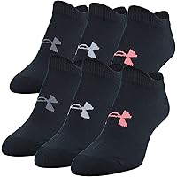 Under Armour Women's Essential 2.0 No Show Socks, 6-Pair