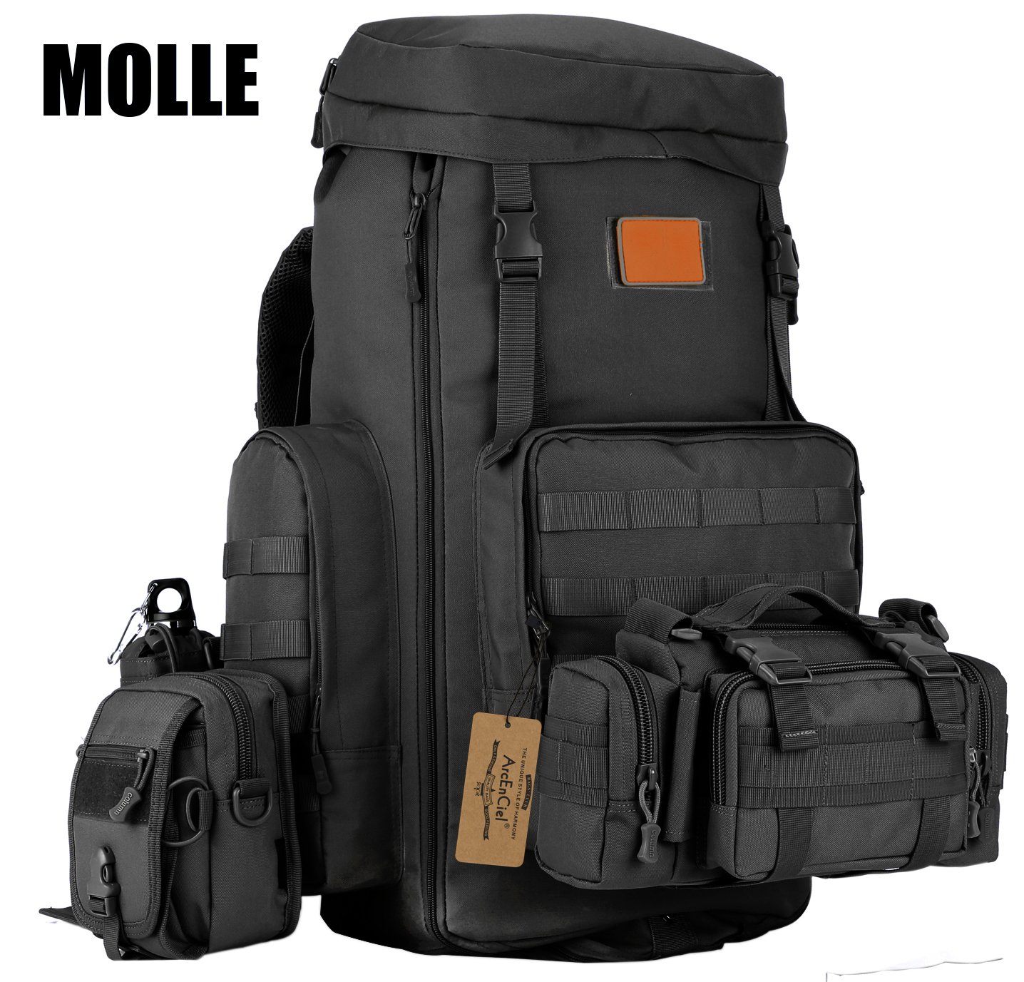 arcenciel 70-85l large capacity tactical travel backpack Arcenciel Hiking Daypacks 70 85l Tactical Travel Backpack Molle Rucksack