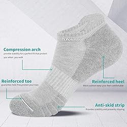 Lapulas Athletic Ankle Socks, Low Cut Cushioned